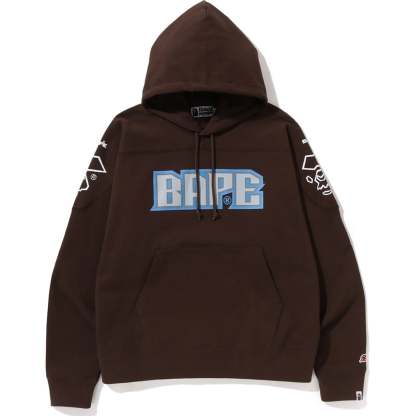 BAPE FOOTBALL LOOSE FIT PULLOVER HOODIE MENS-IYAMIUIO