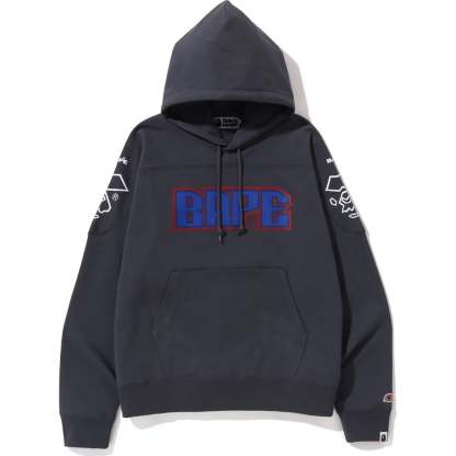 BAPE FOOTBALL LOOSE FIT PULLOVER HOODIE MENS-IYAMIUIO
