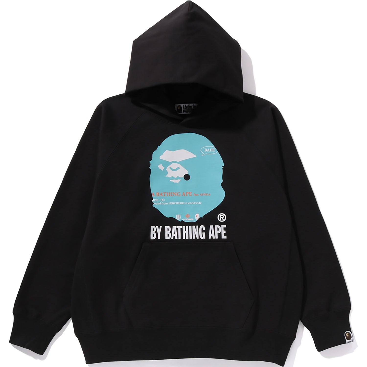 (B)Y BATHING APE PULLOVER HOODIE RELAXED FIT MENS-IYAMIUIO