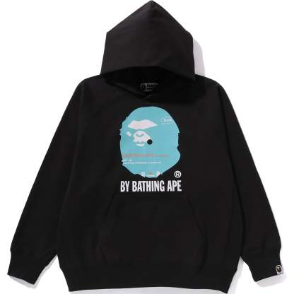(B)Y BATHING APE PULLOVER HOODIE RELAXED FIT MENS-IYAMIUIO