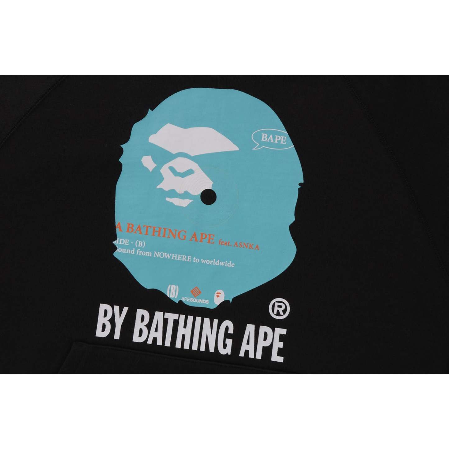 (B)Y BATHING APE PULLOVER HOODIE RELAXED FIT MENS-IYAMIUIO