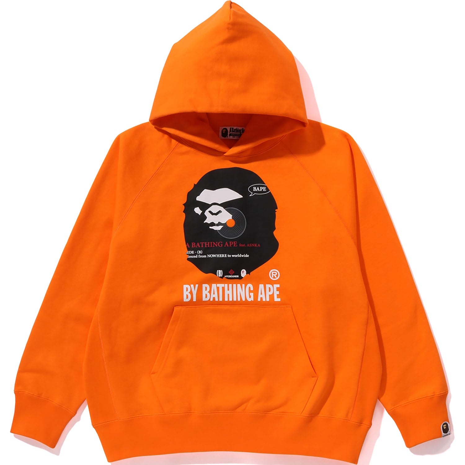 (B)Y BATHING APE PULLOVER HOODIE RELAXED FIT MENS-IYAMIUIO