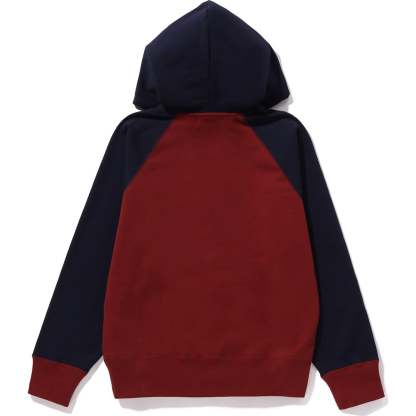 A BATHING APE HALF ZIP PULLOVER HOODIE L WIDE LADIES-IYAMIUIO