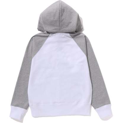 A BATHING APE HALF ZIP PULLOVER HOODIE L WIDE LADIES-IYAMIUIO