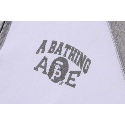 A BATHING APE HALF ZIP PULLOVER HOODIE L WIDE LADIES-IYAMIUIO