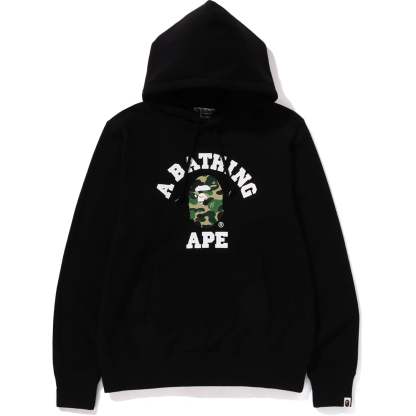 ABC CAMO COLLEGE ORGANIC COTTON PULLOVER HOODIE MENS-IYAMIUIO