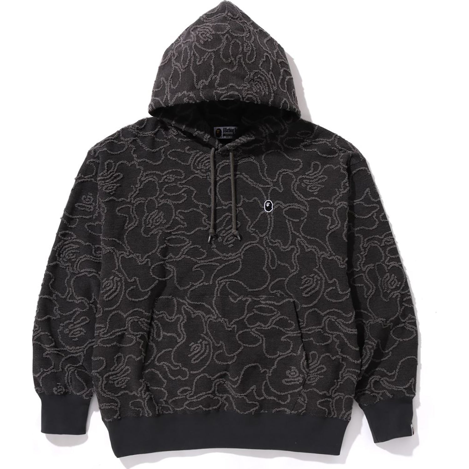 NEON CAMO JACQUARD PULLOVER HOODIE RELAXED FIT MENS-IYAMIUIO