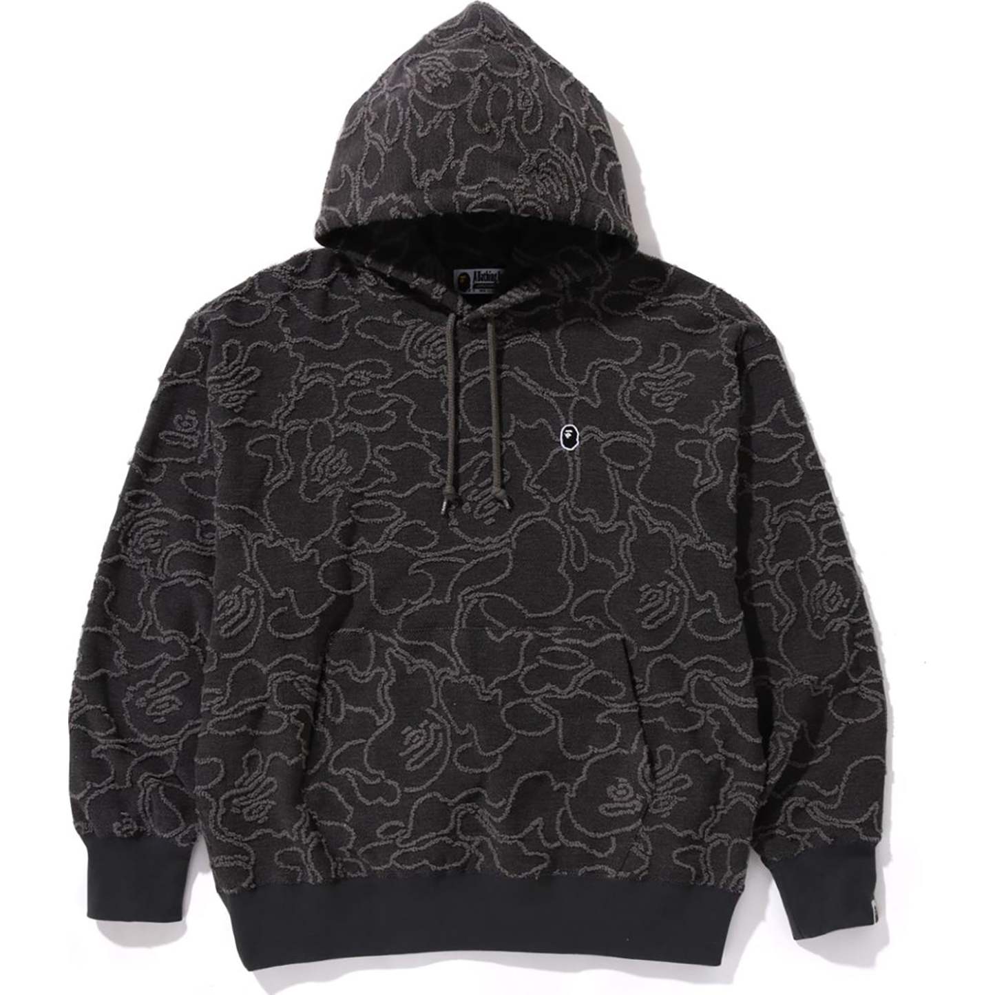 NEON CAMO JACQUARD PULLOVER HOODIE RELAXED FIT MENS-IYAMIUIO