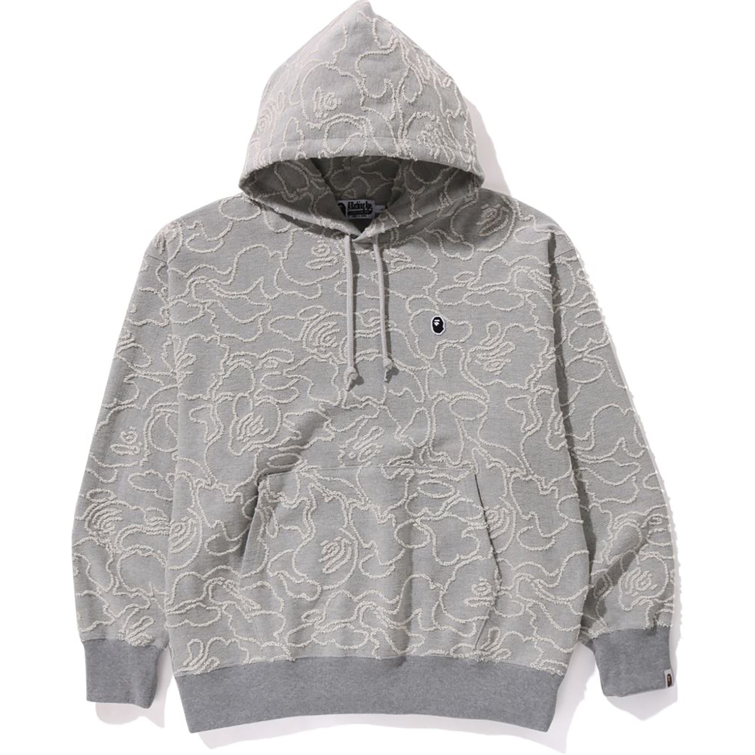 NEON CAMO JACQUARD PULLOVER HOODIE RELAXED FIT MENS-IYAMIUIO