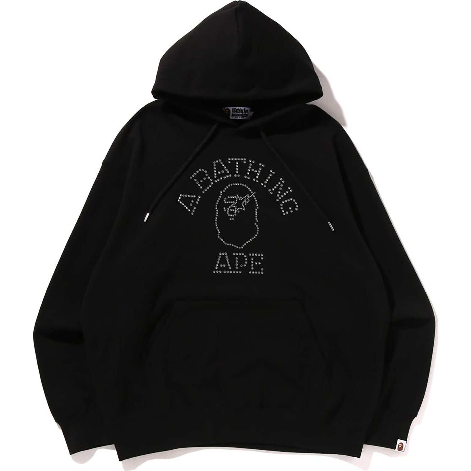 RHINESTONE COLLEGE PULLOVER HOODIE MENS-IYAMIUIO