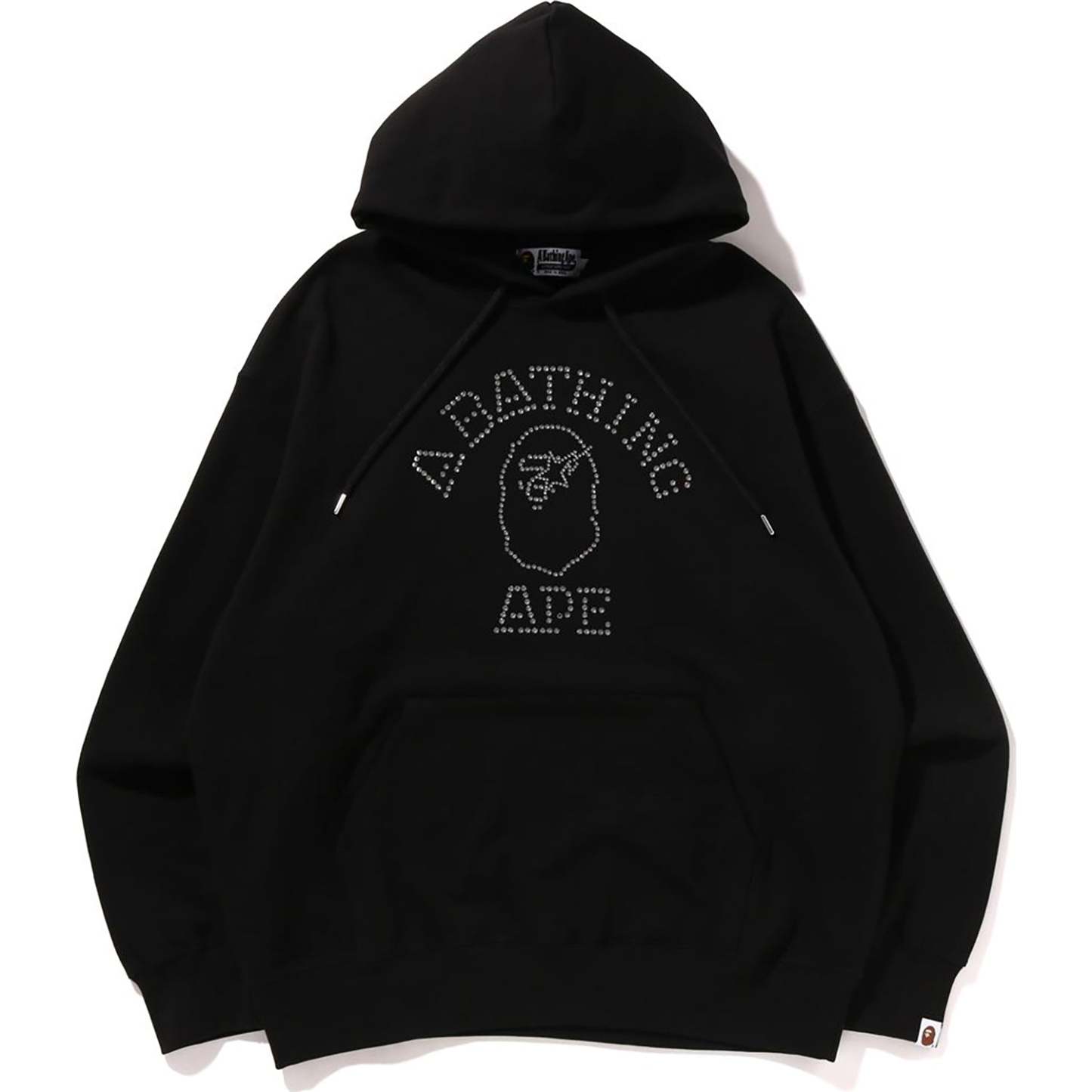 RHINESTONE COLLEGE PULLOVER HOODIE MENS-IYAMIUIO