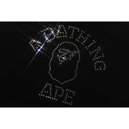 RHINESTONE COLLEGE PULLOVER HOODIE MENS-IYAMIUIO