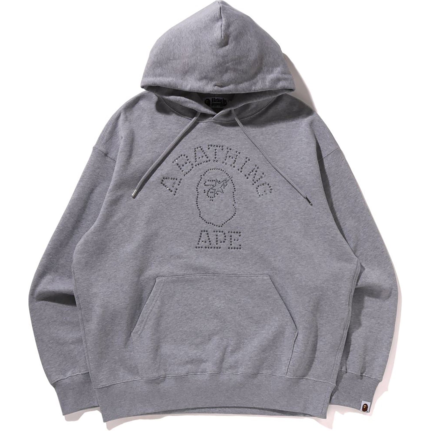 RHINESTONE COLLEGE PULLOVER HOODIE MENS-IYAMIUIO