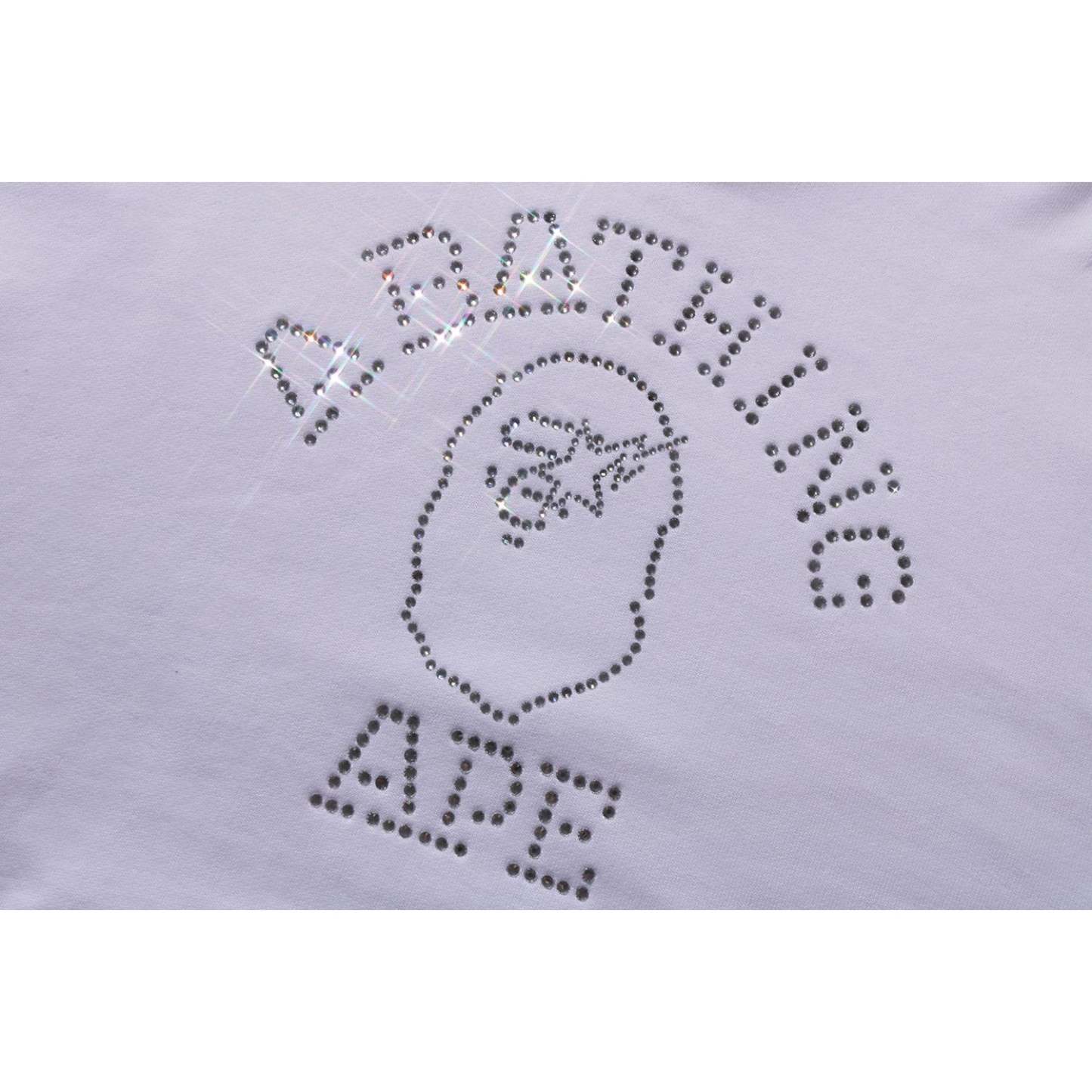 RHINESTONE COLLEGE PULLOVER HOODIE MENS-IYAMIUIO