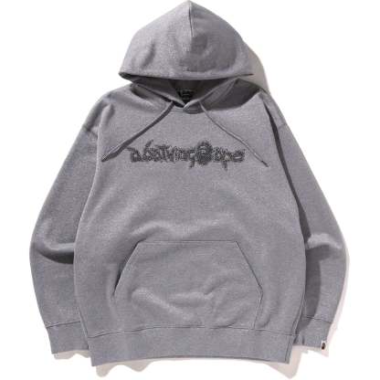 METALLIC YARN PULLOVER HOODIE MENS-IYAMIUIO