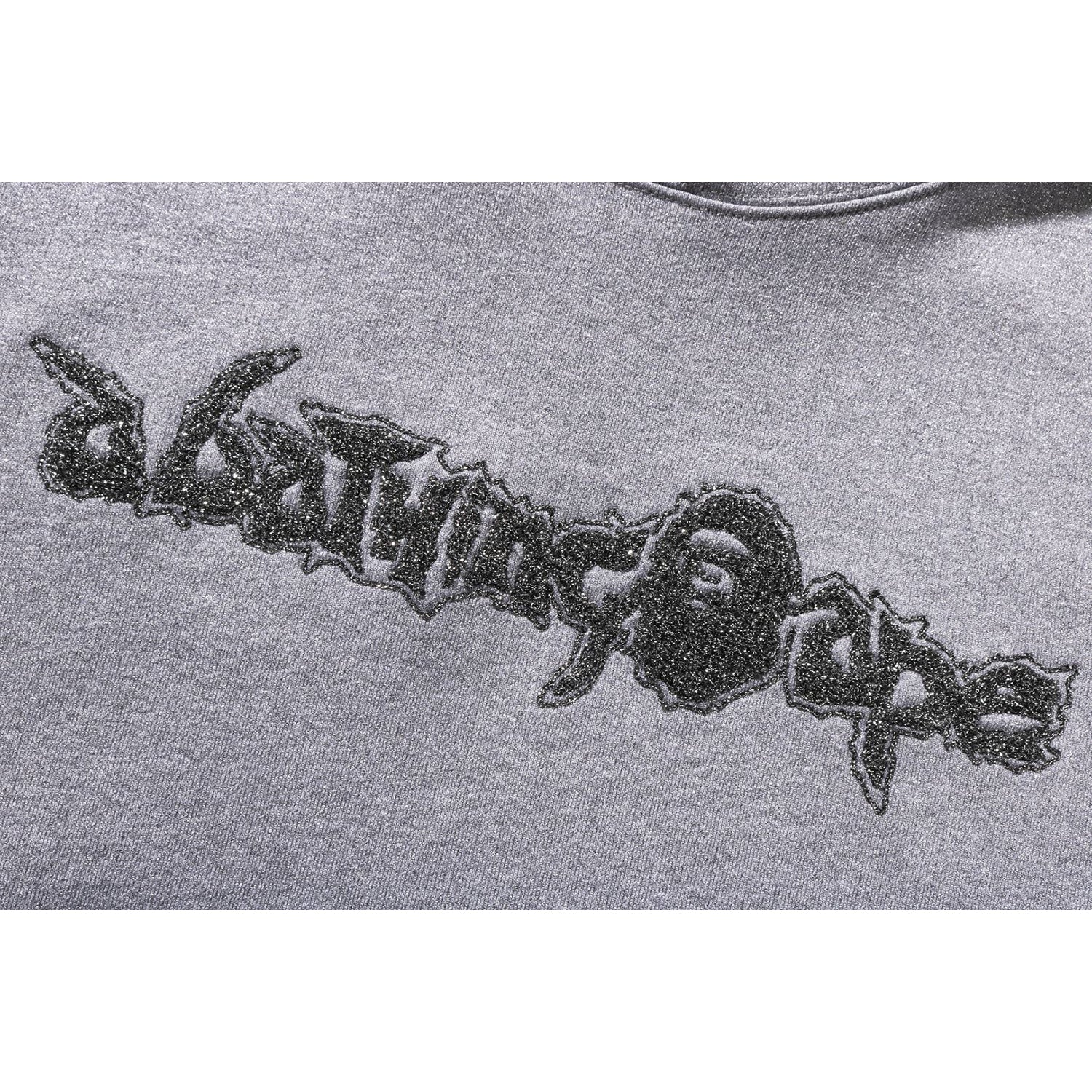 METALLIC YARN PULLOVER HOODIE MENS-IYAMIUIO