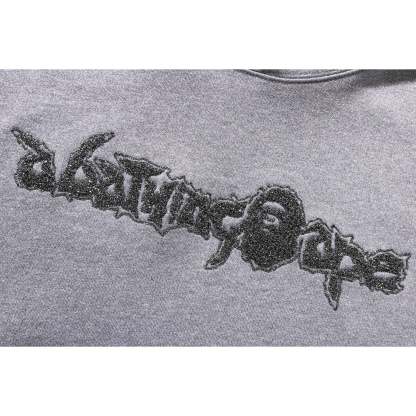 METALLIC YARN PULLOVER HOODIE MENS-IYAMIUIO