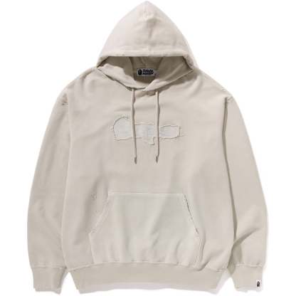 DESTROYED GARMENT DYED PULLOVER HOODIE MENS-IYAMIUIO