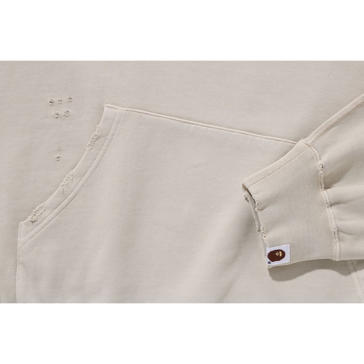 DESTROYED GARMENT DYED PULLOVER HOODIE MENS-IYAMIUIO