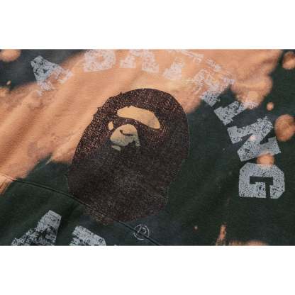 TIE DYE COLLEGE RELAXED FIT PULLOVER HOODIE MENS-IYAMIUIO