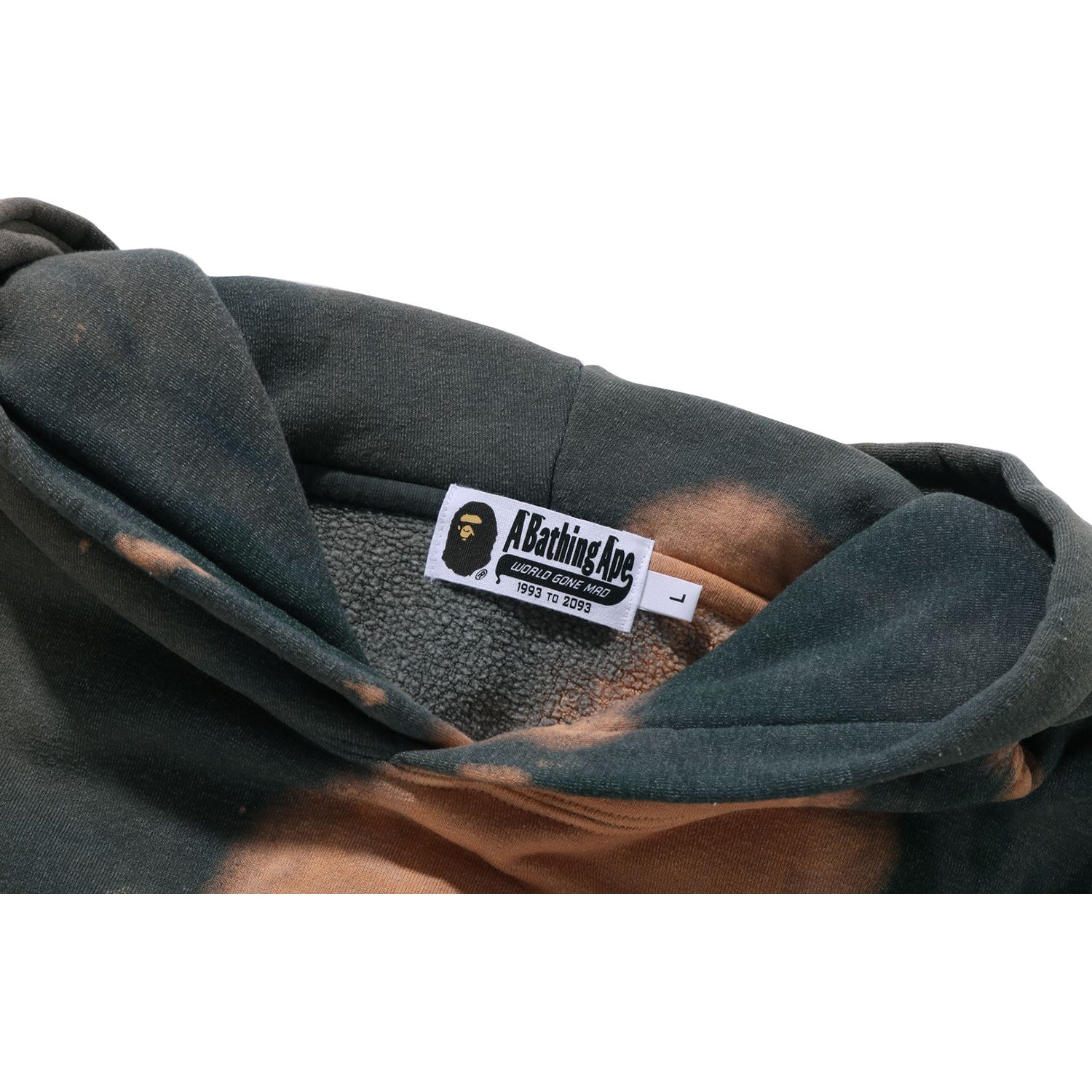 TIE DYE COLLEGE RELAXED FIT PULLOVER HOODIE MENS-IYAMIUIO