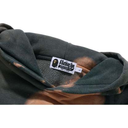 TIE DYE COLLEGE RELAXED FIT PULLOVER HOODIE MENS-IYAMIUIO