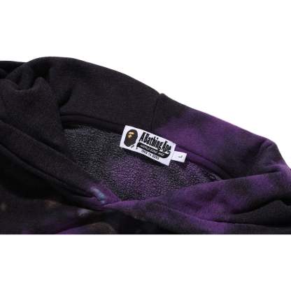 TIE DYE COLLEGE RELAXED FIT PULLOVER HOODIE MENS-IYAMIUIO