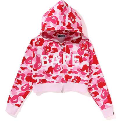 BIG ABC CAMO CROPPED FULL ZIP HOODIE LADIES-IYAMIUIO