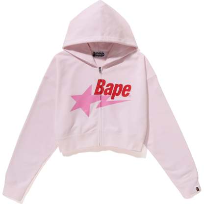 BAPE STA CROPPED ZIP HOODIE LADIES-IYAMIUIO