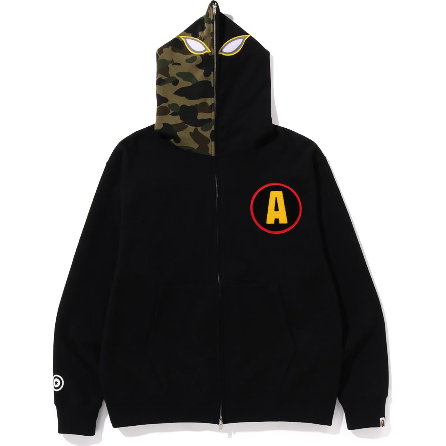 SHADOW BAPE RELAXED FIT FULL ZIP HOODIE MENS-IYAMIUIO