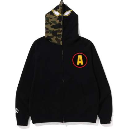 SHADOW BAPE RELAXED FIT FULL ZIP HOODIE MENS-IYAMIUIO