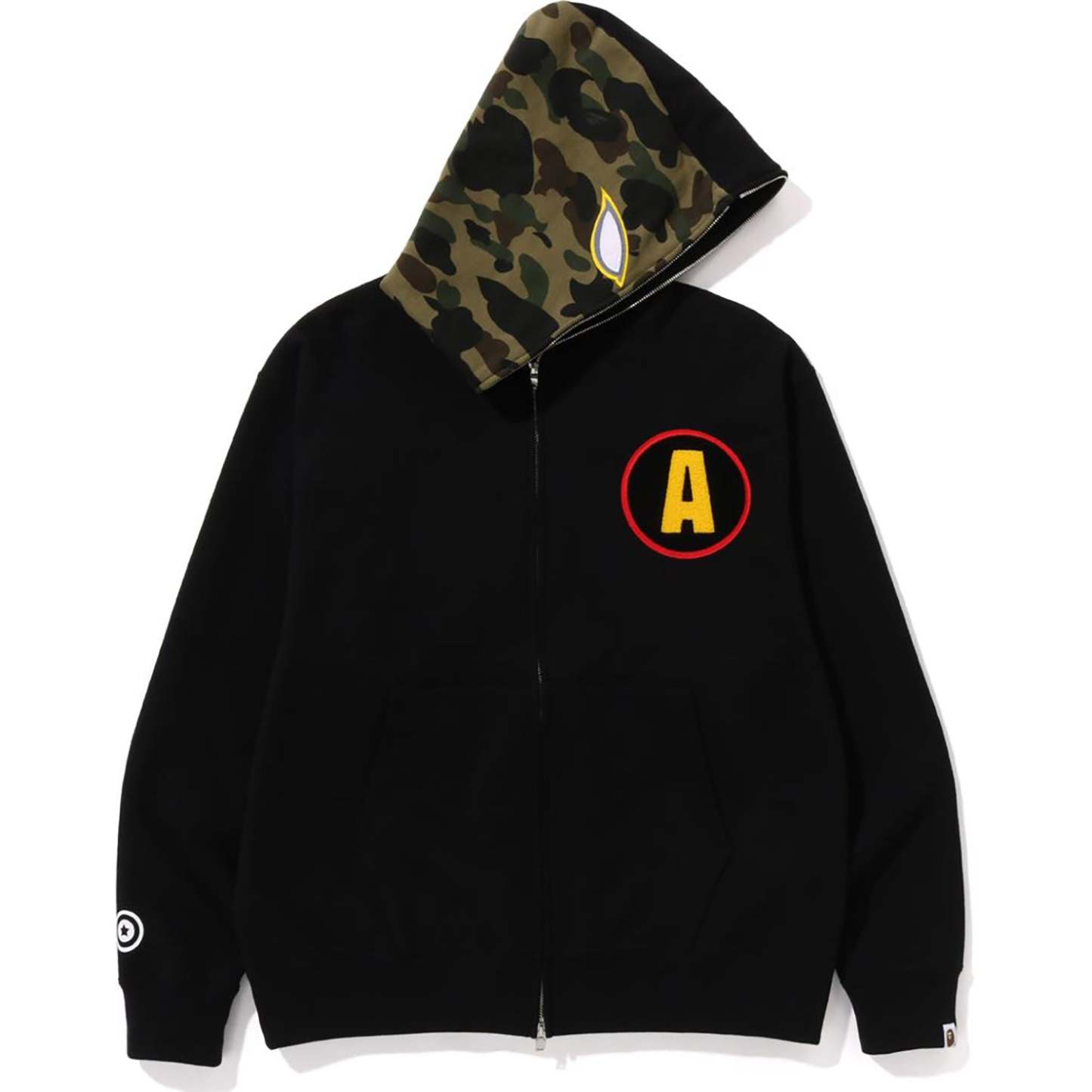 SHADOW BAPE RELAXED FIT FULL ZIP HOODIE MENS-IYAMIUIO