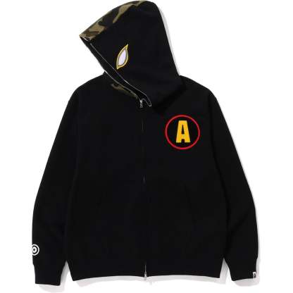 SHADOW BAPE RELAXED FIT FULL ZIP HOODIE MENS-IYAMIUIO