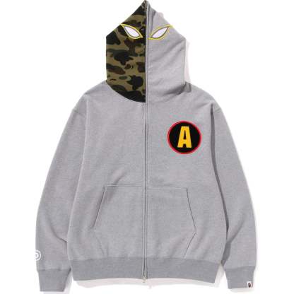 SHADOW BAPE RELAXED FIT FULL ZIP HOODIE MENS-IYAMIUIO