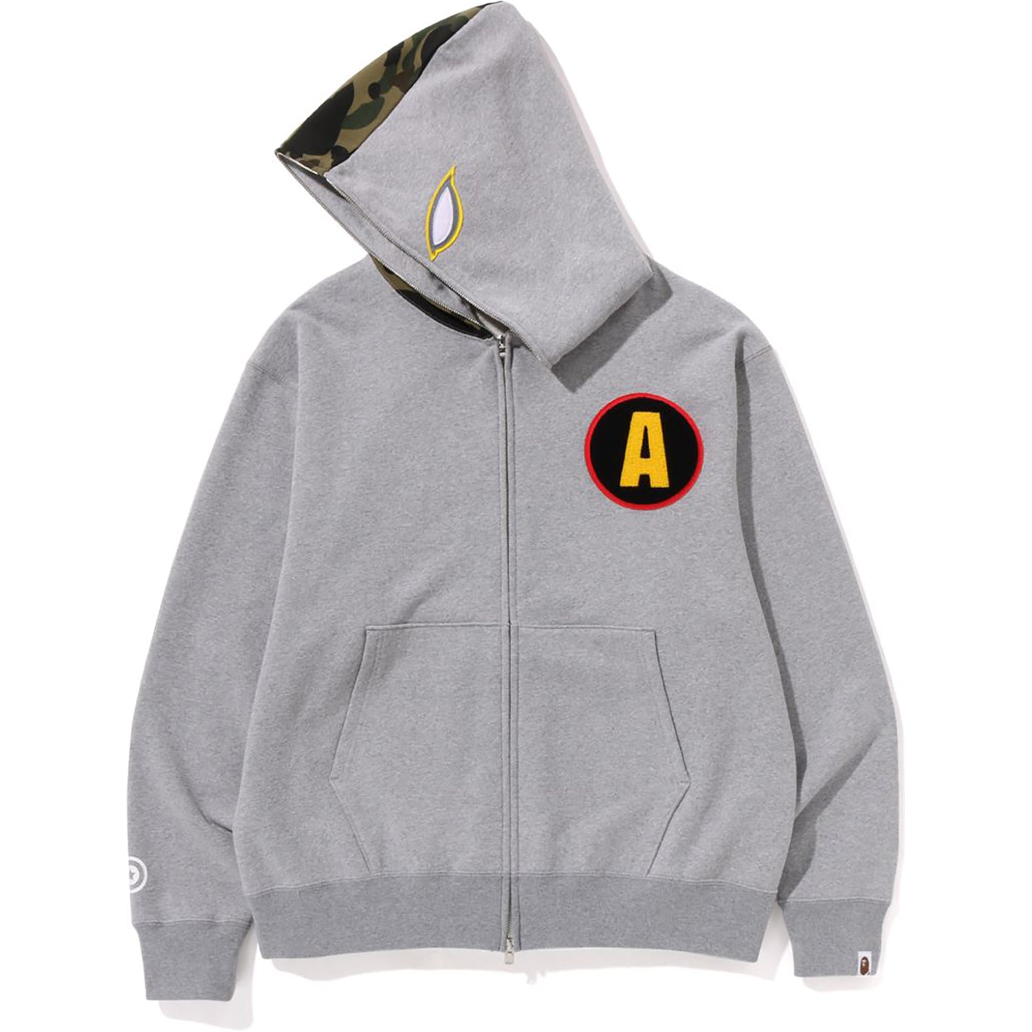 SHADOW BAPE RELAXED FIT FULL ZIP HOODIE MENS-IYAMIUIO