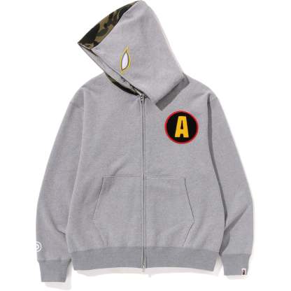 SHADOW BAPE RELAXED FIT FULL ZIP HOODIE MENS-IYAMIUIO