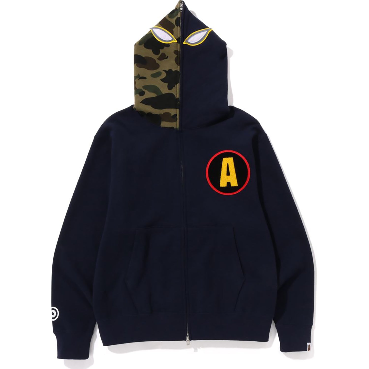 SHADOW BAPE RELAXED FIT FULL ZIP HOODIE MENS-IYAMIUIO