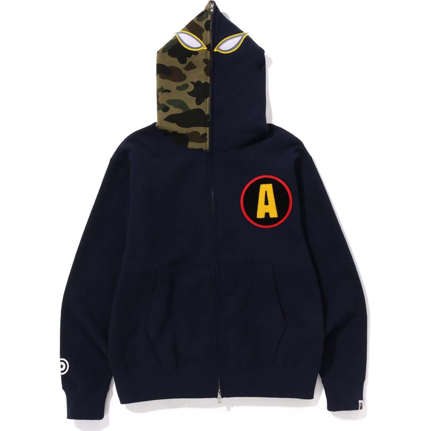 SHADOW BAPE RELAXED FIT FULL ZIP HOODIE MENS-IYAMIUIO