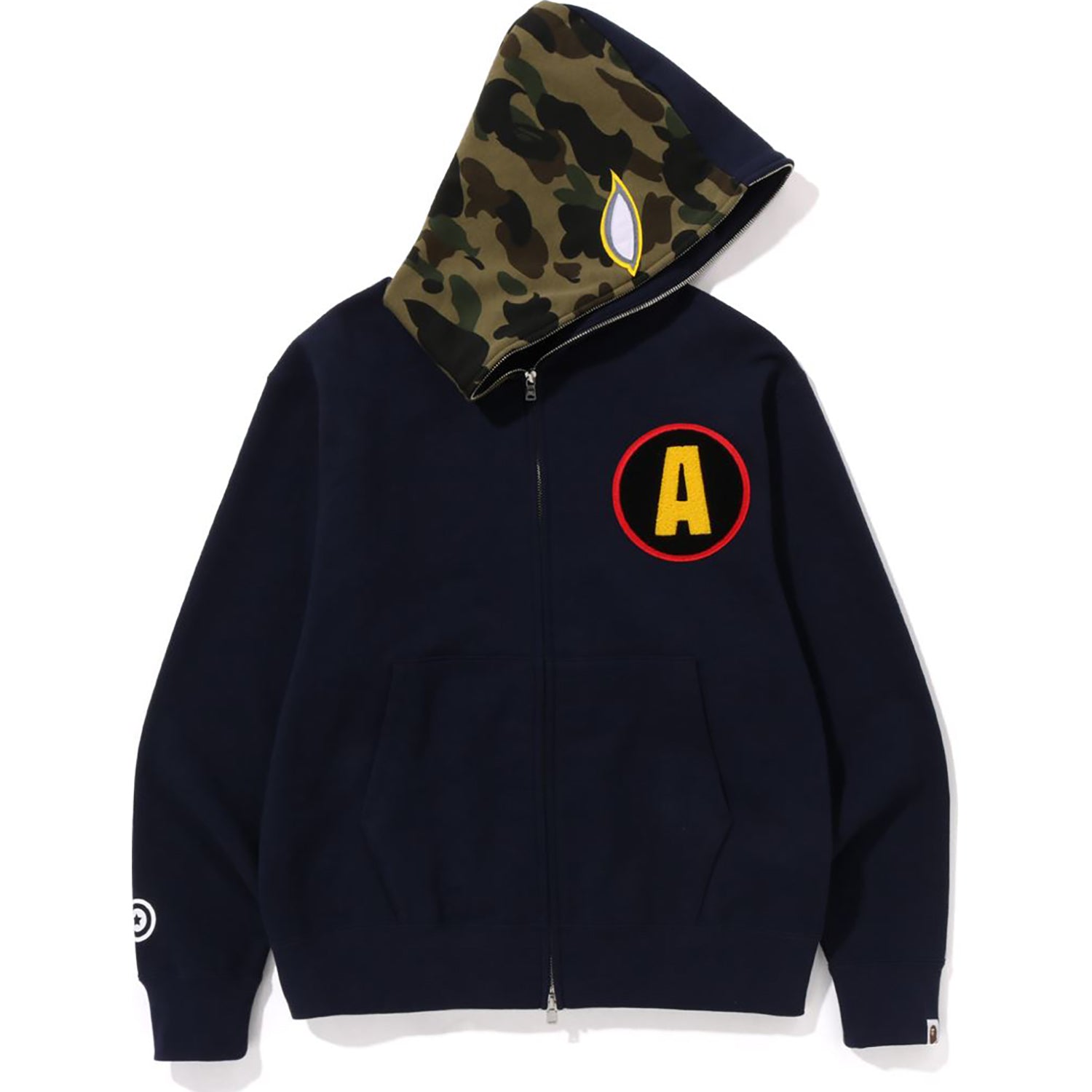 SHADOW BAPE RELAXED FIT FULL ZIP HOODIE MENS-IYAMIUIO