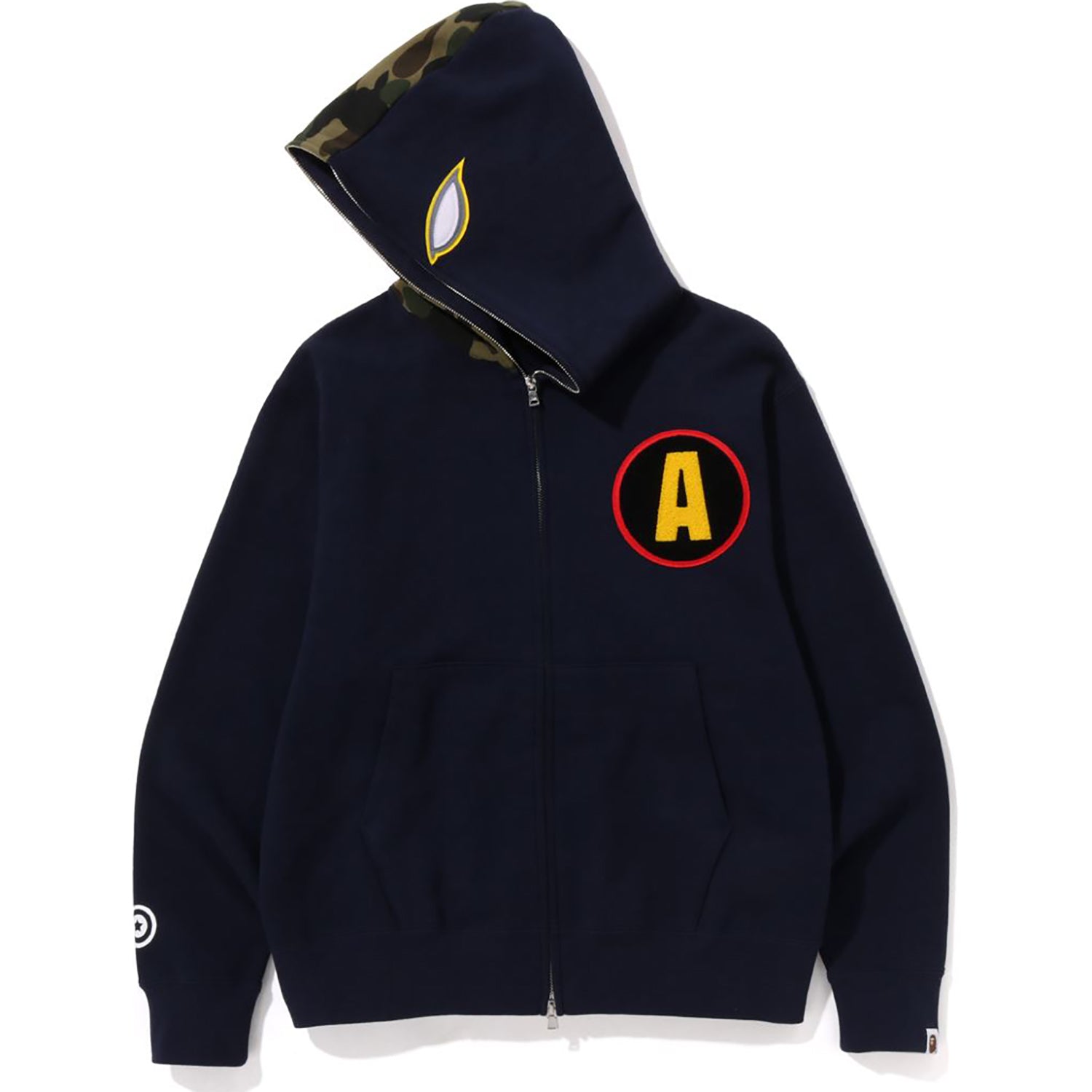 SHADOW BAPE RELAXED FIT FULL ZIP HOODIE MENS-IYAMIUIO