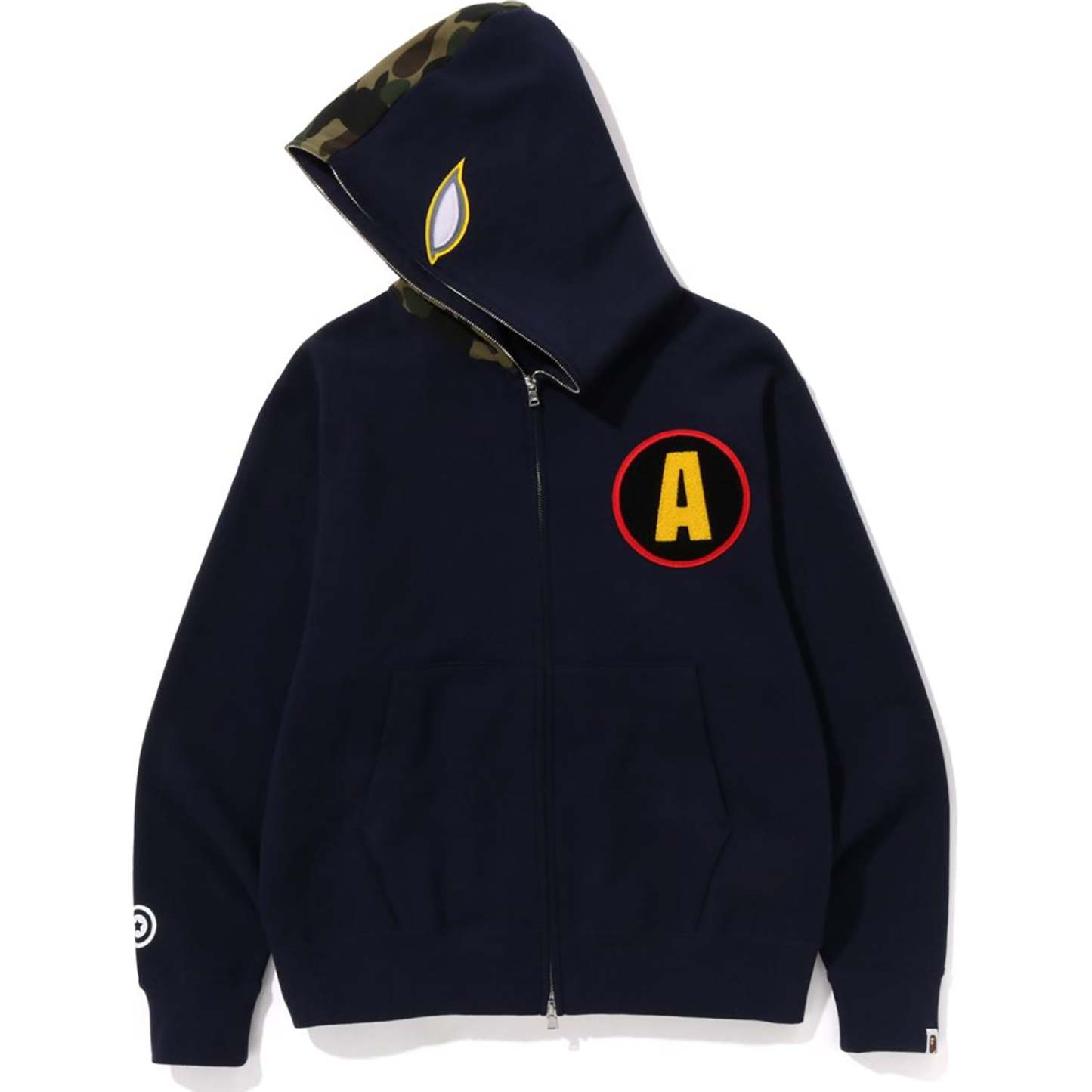SHADOW BAPE RELAXED FIT FULL ZIP HOODIE MENS-IYAMIUIO
