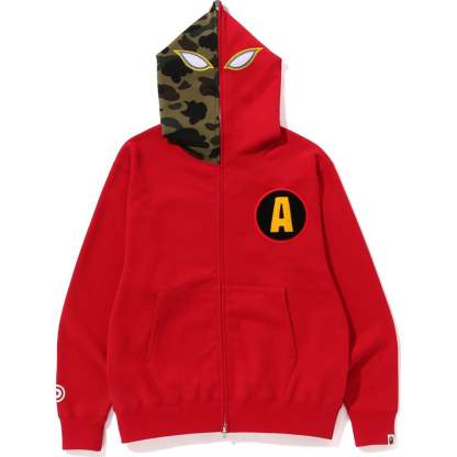 SHADOW BAPE RELAXED FIT FULL ZIP HOODIE MENS-IYAMIUIO