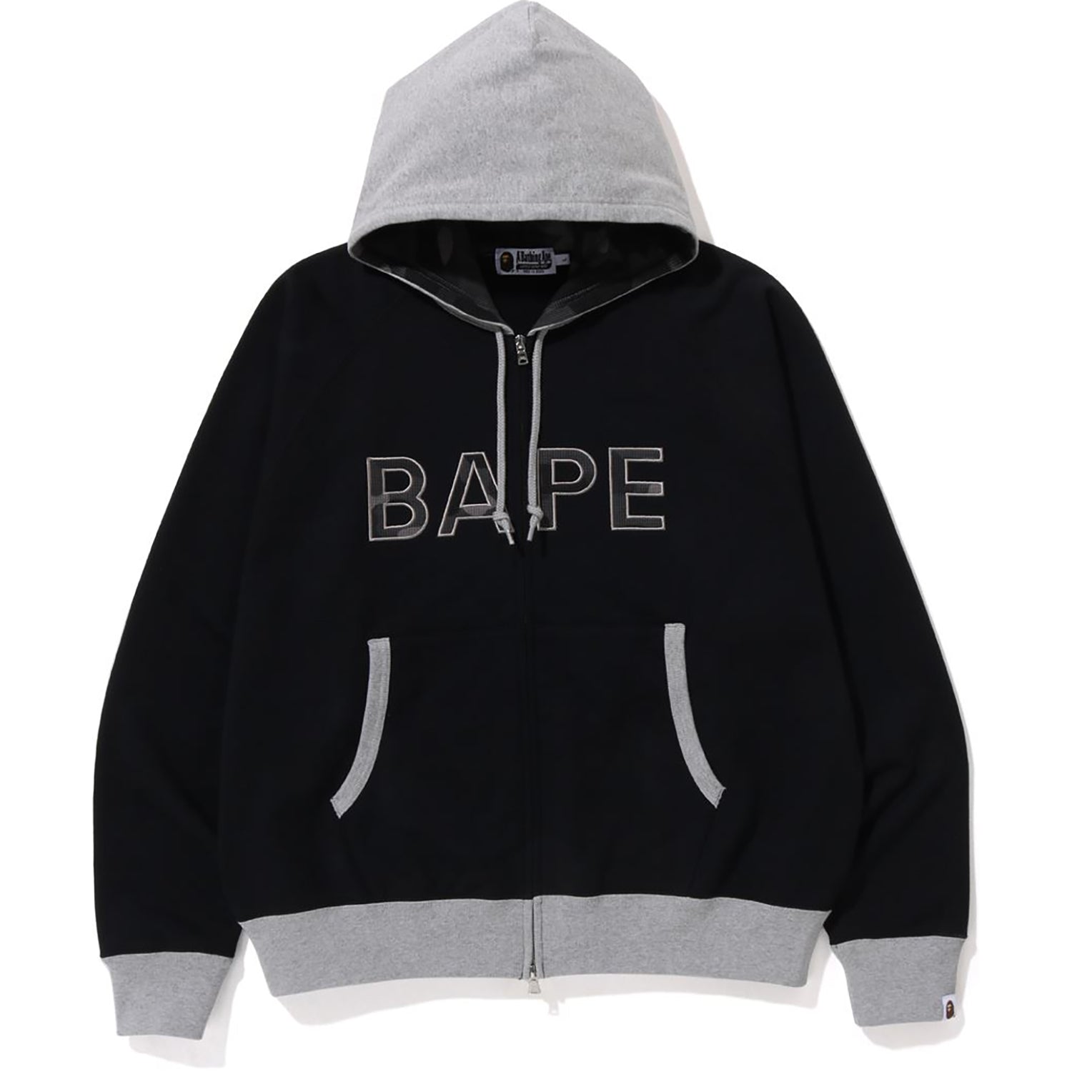 COLOR CAMO THERMAL PATCH LOOSE FIT ZIP HOODIE MENS-IYAMIUIO