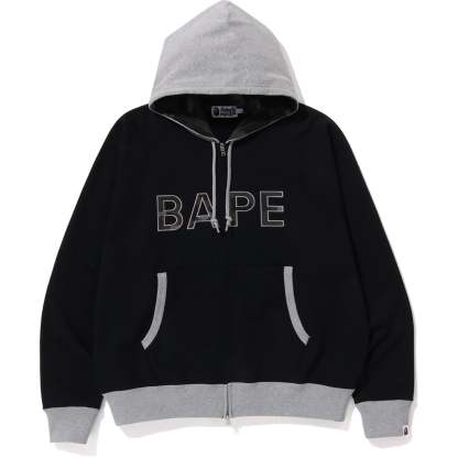 COLOR CAMO THERMAL PATCH LOOSE FIT ZIP HOODIE MENS-IYAMIUIO