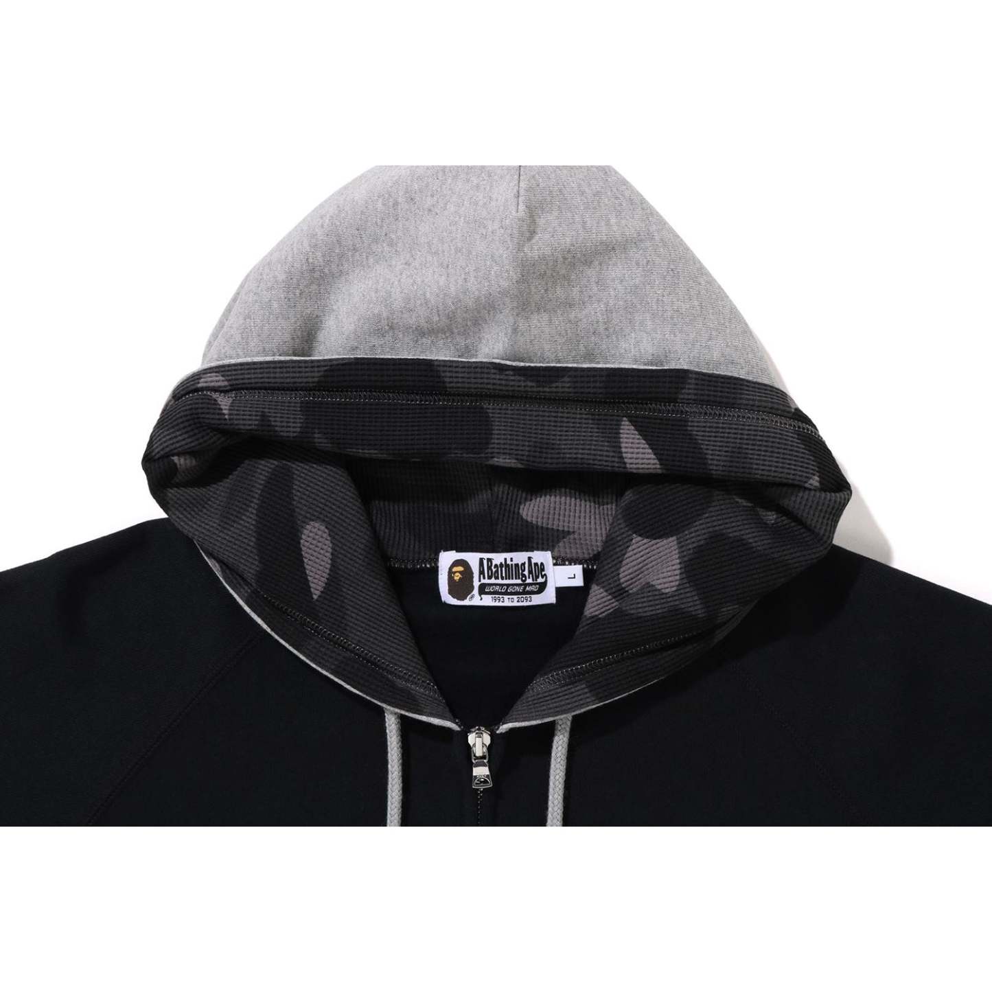 COLOR CAMO THERMAL PATCH LOOSE FIT ZIP HOODIE MENS-IYAMIUIO