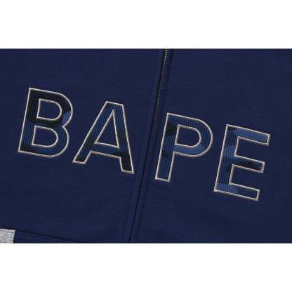 COLOR CAMO THERMAL PATCH LOOSE FIT ZIP HOODIE MENS-IYAMIUIO