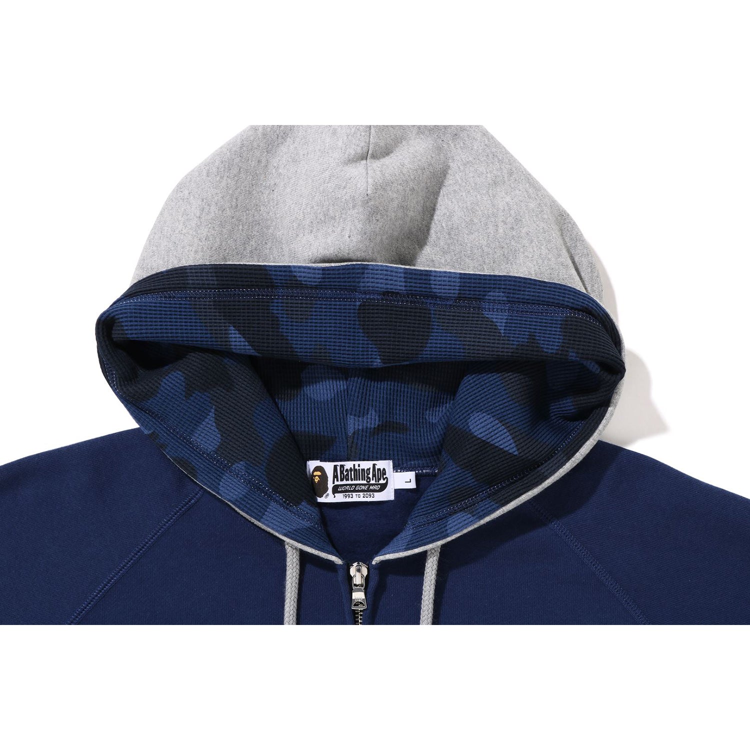 COLOR CAMO THERMAL PATCH LOOSE FIT ZIP HOODIE MENS-IYAMIUIO