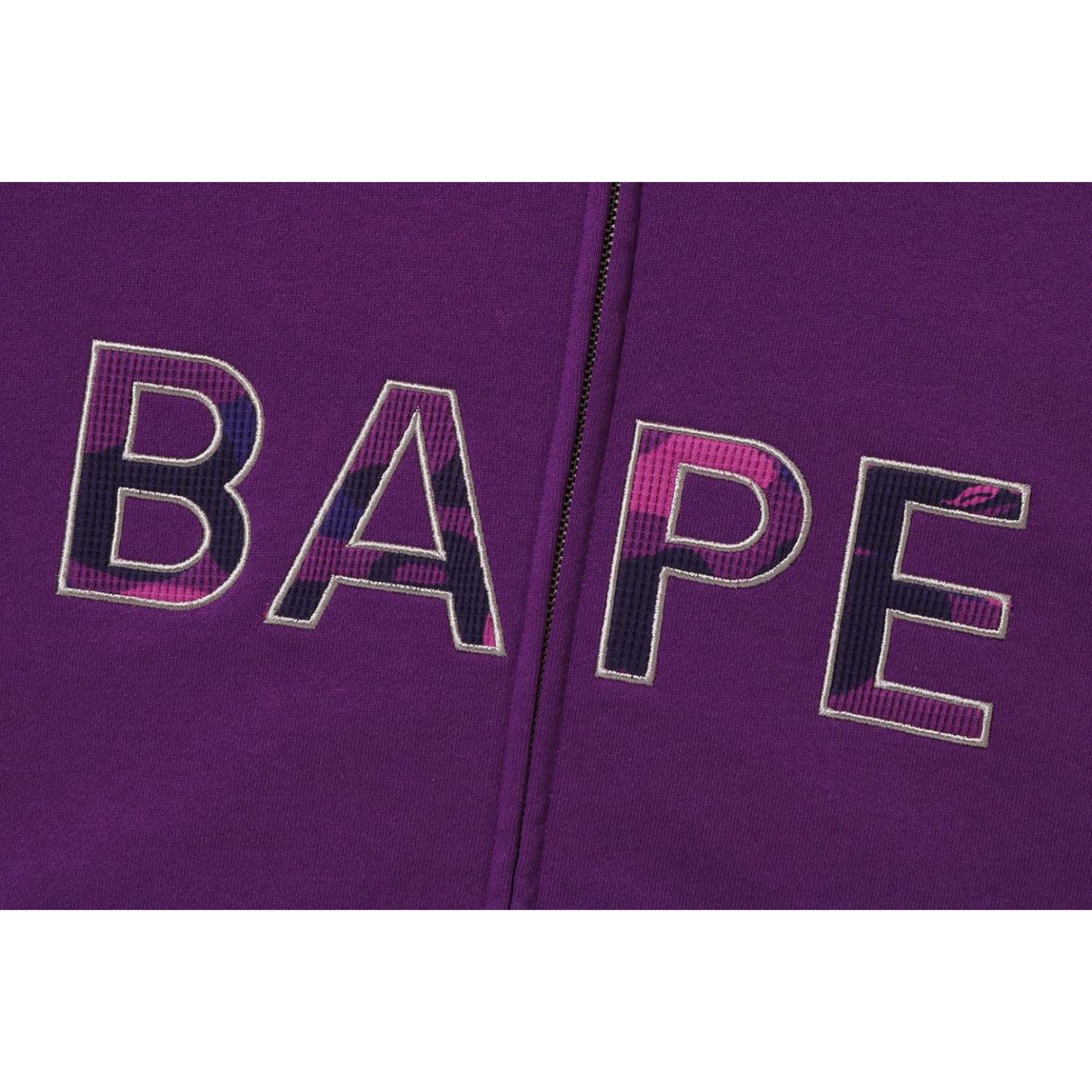 COLOR CAMO THERMAL PATCH LOOSE FIT ZIP HOODIE MENS-IYAMIUIO