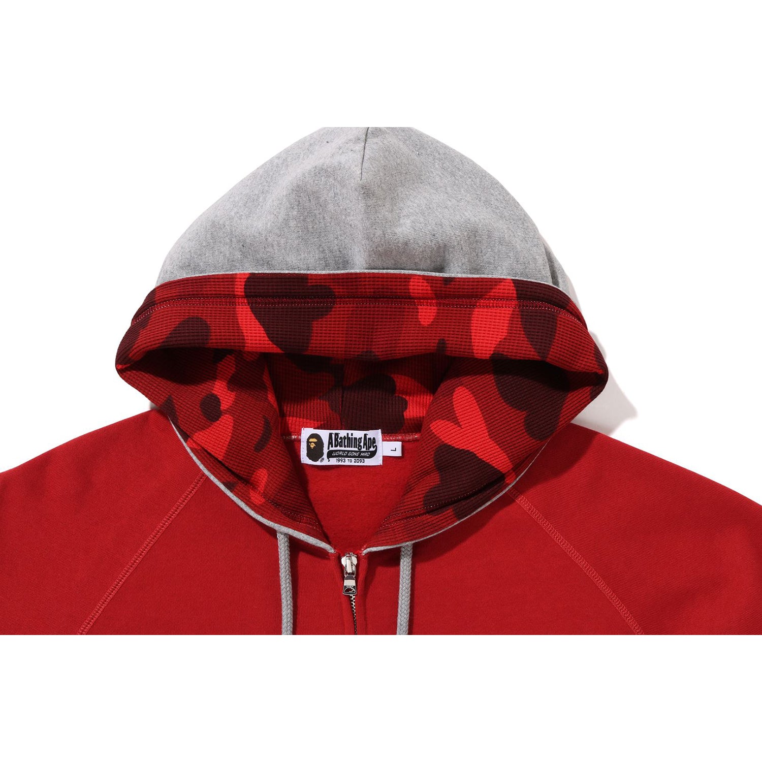 COLOR CAMO THERMAL PATCH LOOSE FIT ZIP HOODIE MENS-IYAMIUIO