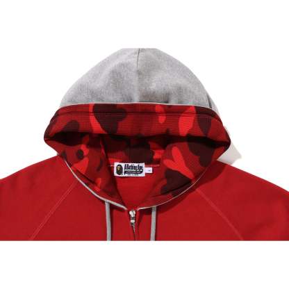 COLOR CAMO THERMAL PATCH LOOSE FIT ZIP HOODIE MENS-IYAMIUIO